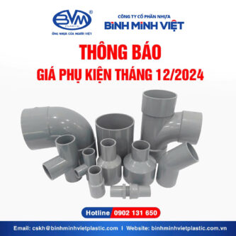 Công Ty Cổ Phần Nhựa Bình Minh Việt – Cập Nhật Bảng Giá Phụ Kiện Của Tháng 12 – 2024