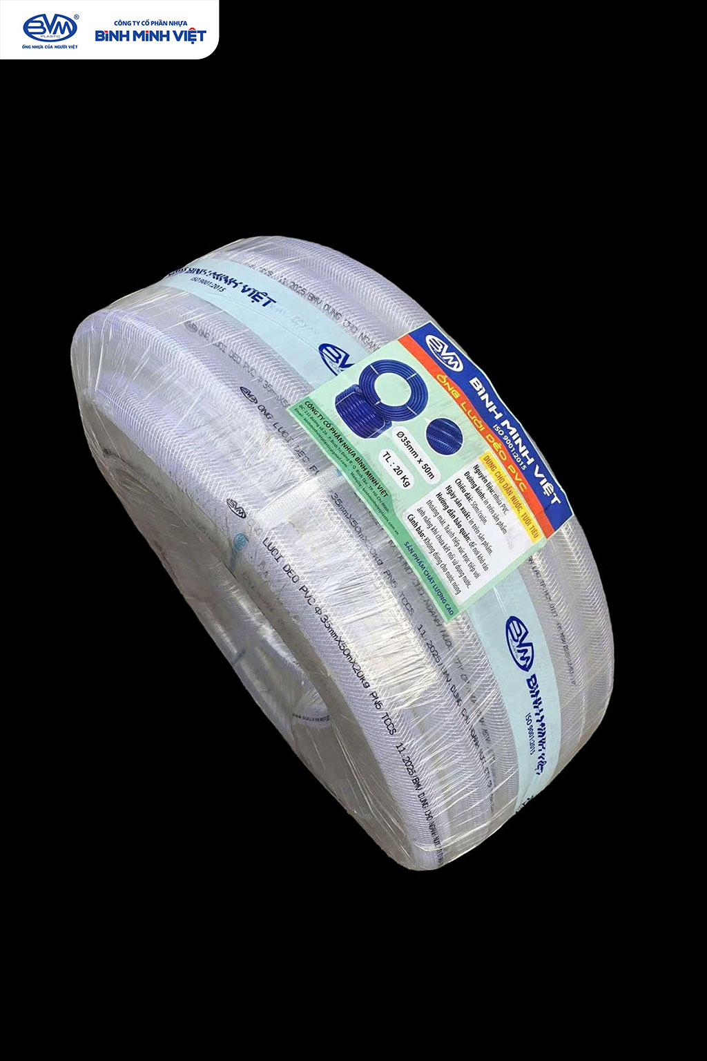 Ống lưới dẻo PVC trắng - Nhựa Bình Minh Việt